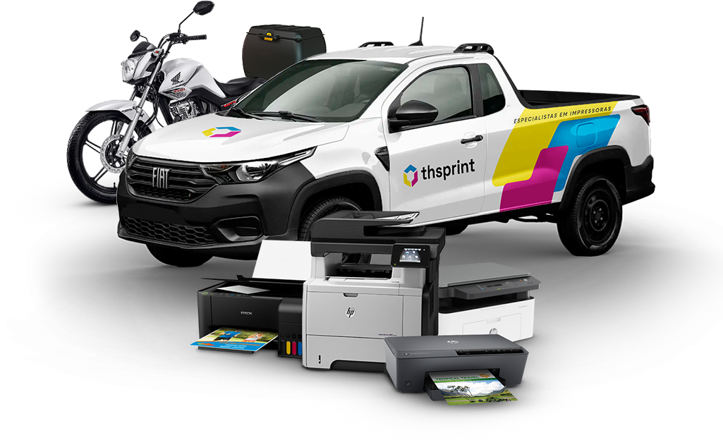 Frota própria da Thsprint em Curitiba — carro e moto